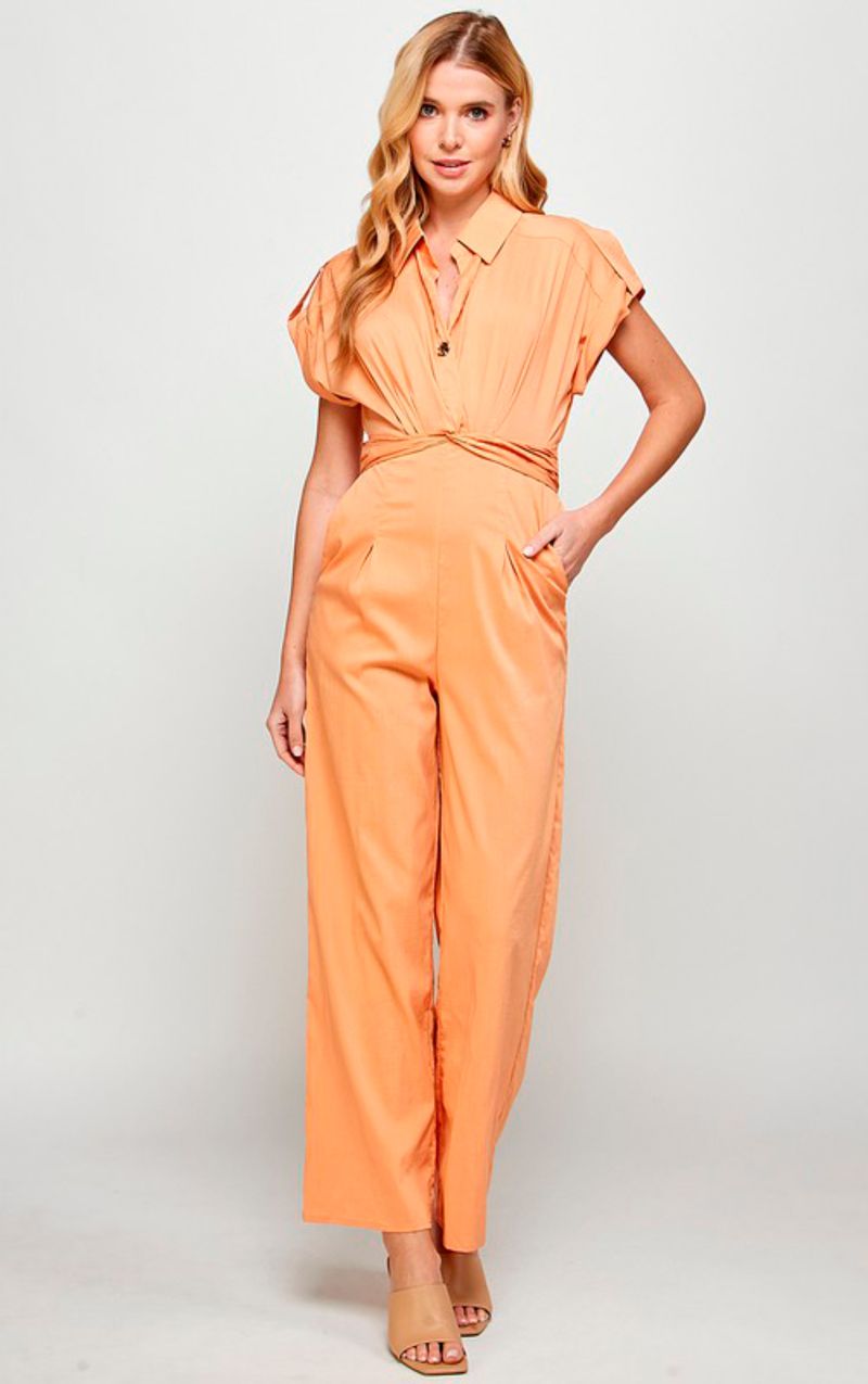 Peach Utility Jumpsuit