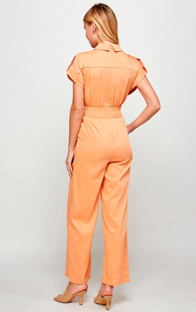 Peach Utility Jumpsuit